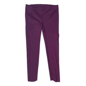 Athleta Velocity Stash Pocket 7/8 Tight‎ Purple Performance Leggings Capris S
